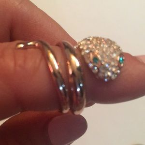 Gold Sparkle Snake Ring